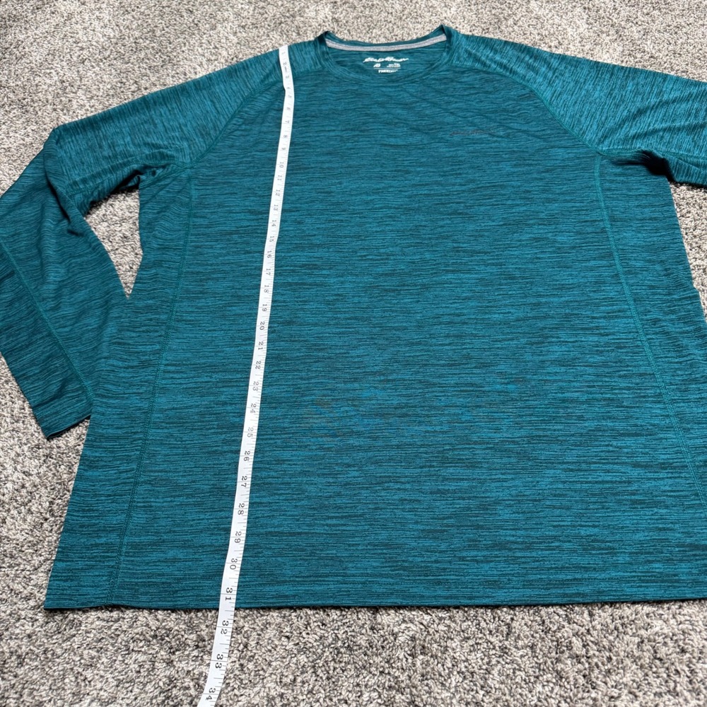 Eddie Bauer Mens TXL Tall FreeDry Performance Shirt‎ Teal Long Sleeve Hiking - Picture 4 of 10